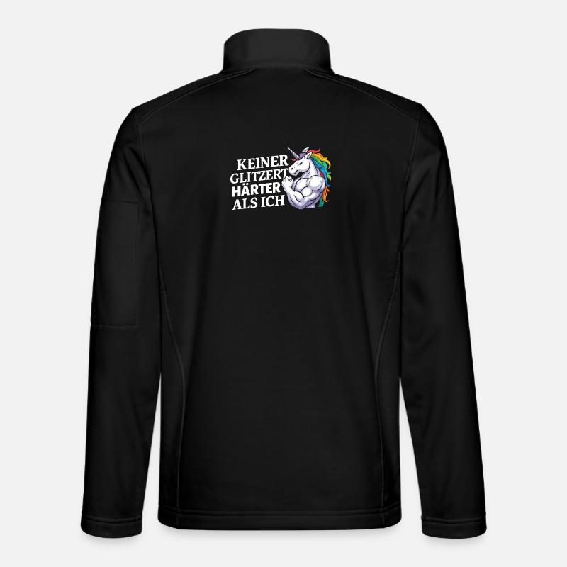 Härter als ich – Einhorn Kraftdesign - Unisex Softshelljacke - Schwarz