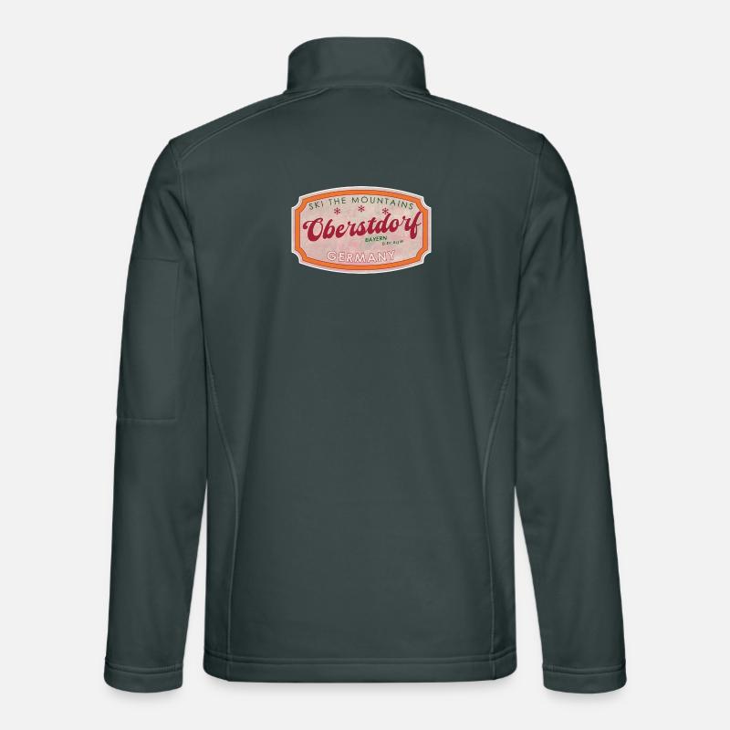 Oberstdorf Bavaria Retro Ski Label Unisex Softshell Jacket