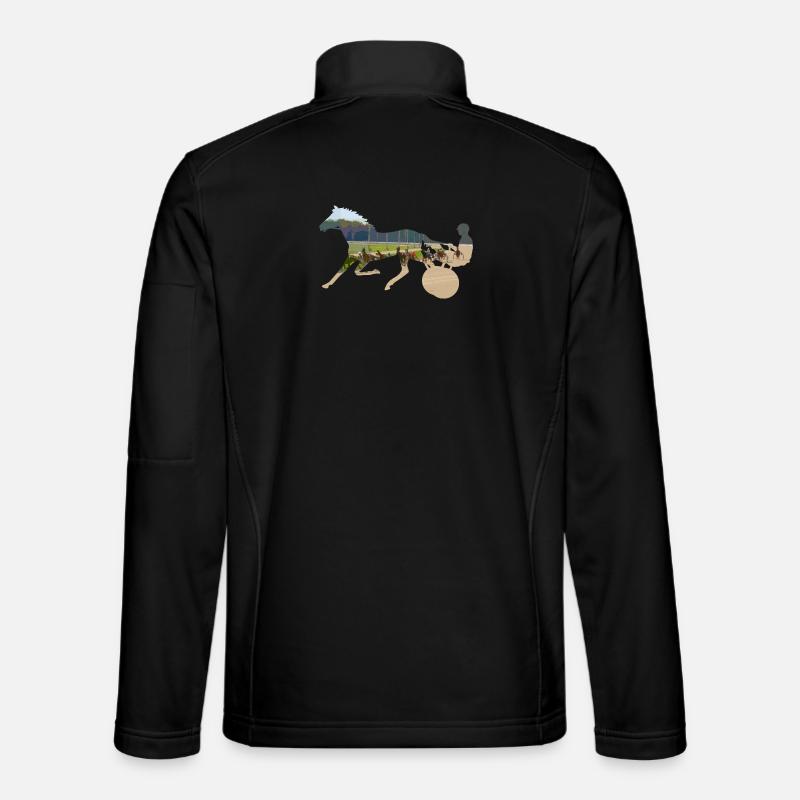 horse racing - Unisex Softshell Jacket - black
