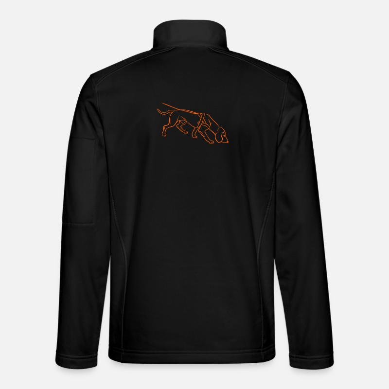 Sweat dog in orange - Unisex Softshell Jacket - black
