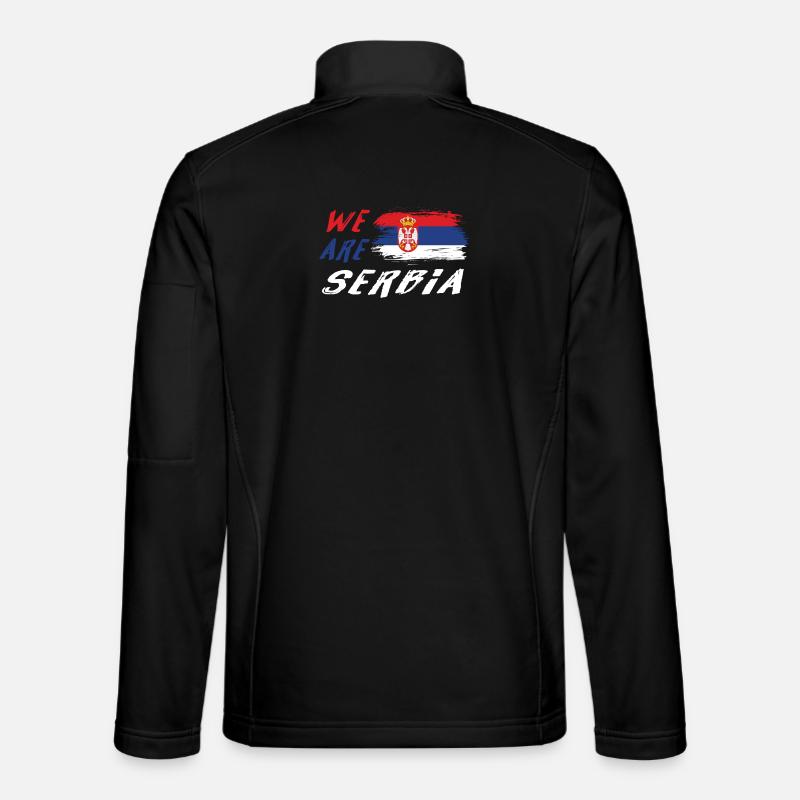 We are Serbia - Unisex Softshell Jacket - black