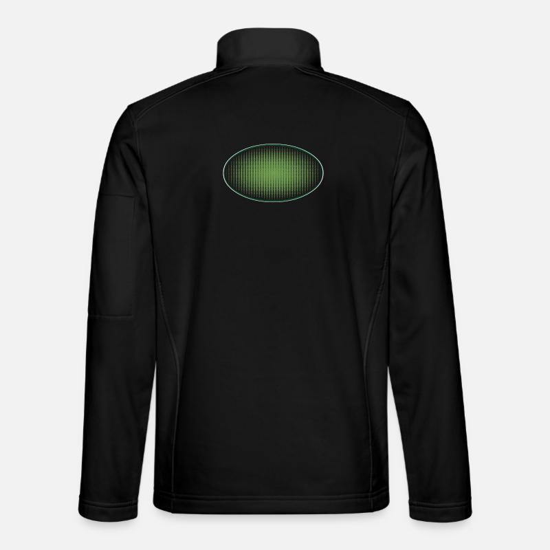 Oval green dots, with frame Unisex Softshell Jacket