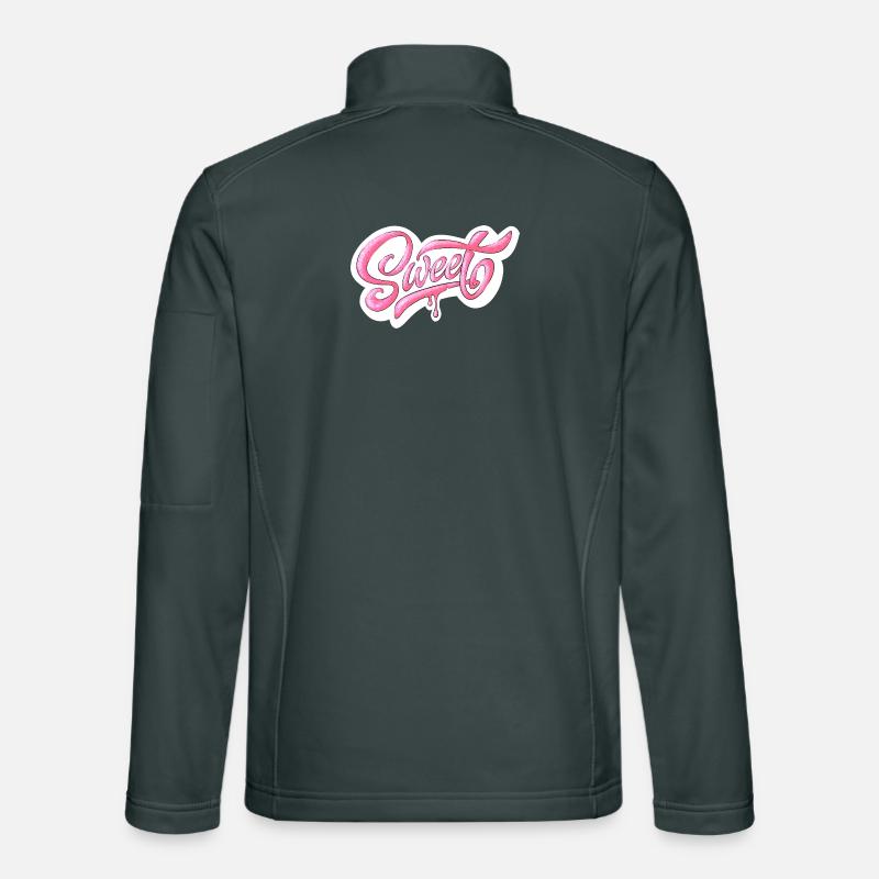 Süßes rosa Glitzer handbeschriftetes Design Unisex Softshelljacke