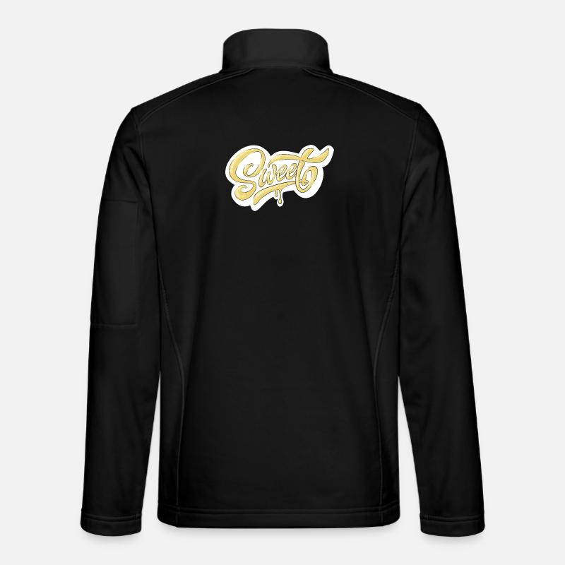 Süßes Schrift-Typografie-Design - Unisex Softshelljacke - Schwarz