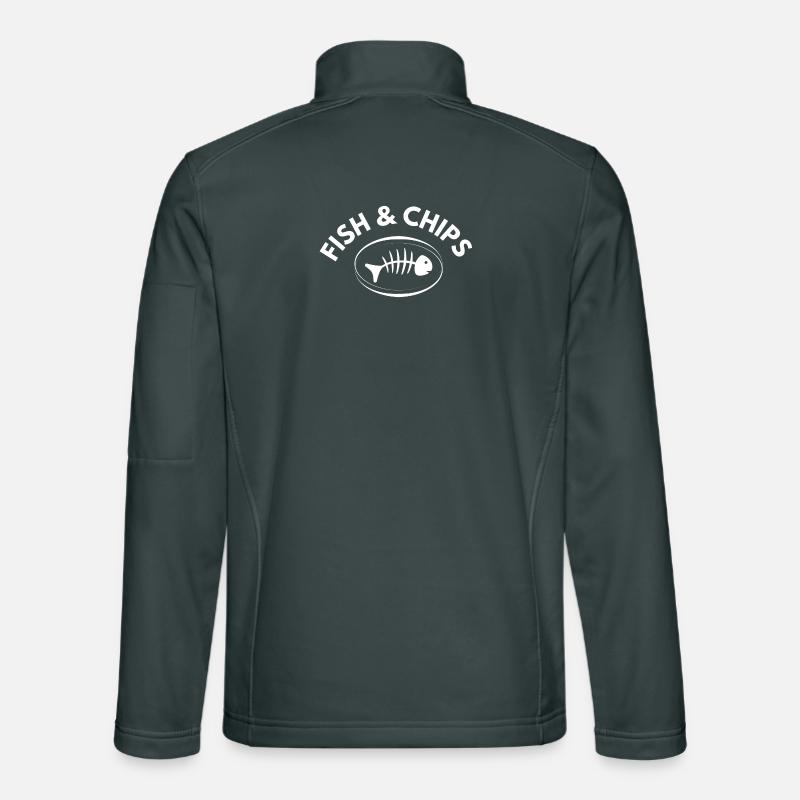 fish and chips, poisson, restauration Veste en tissu softshell Unisexe
