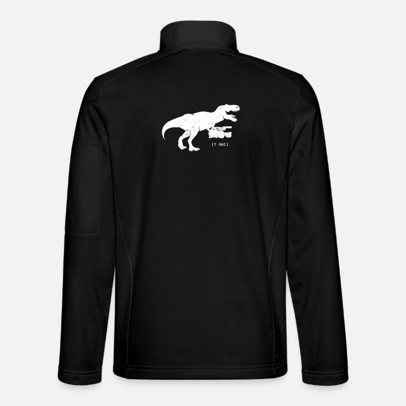 T-Rex Retro Recorder Silhouette Unisex Softshell Jacket