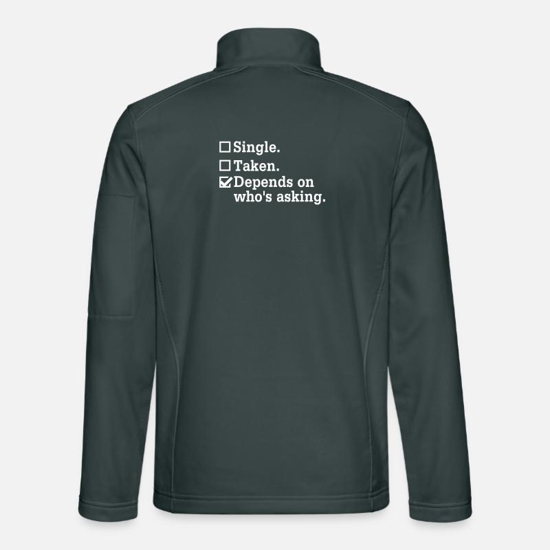 Célibataire? – Conception d’enterrement de vie de garçon Veste en tissu softshell Unisexe