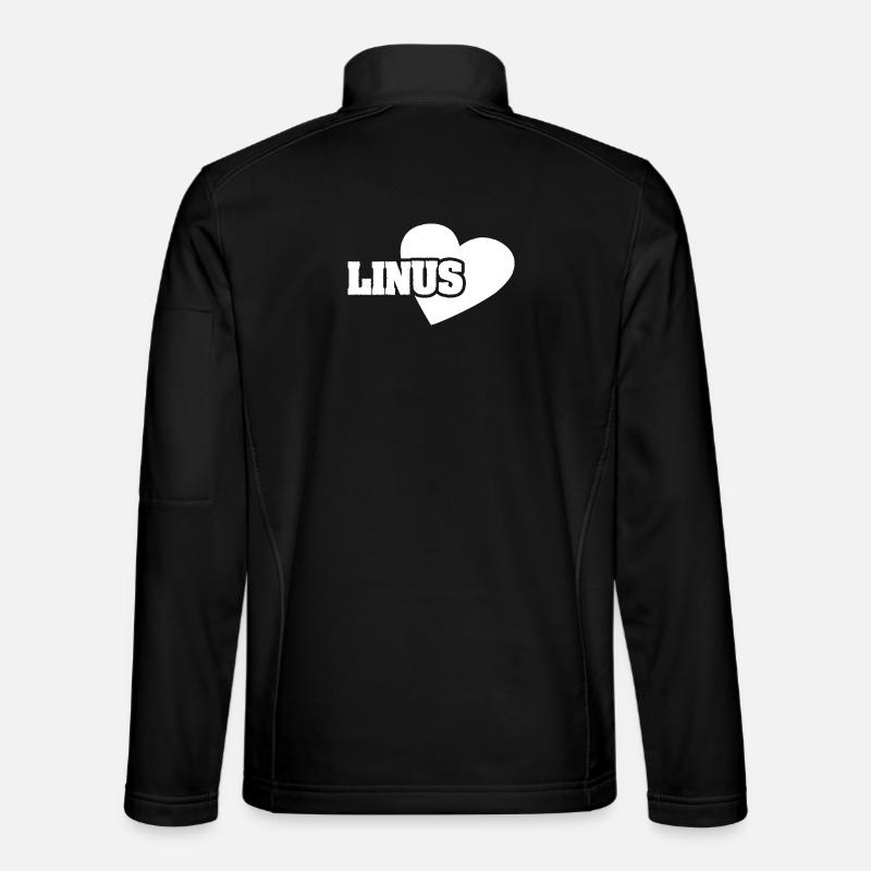 Linus als Gold - Unisex Softshelljacke - Schwarz