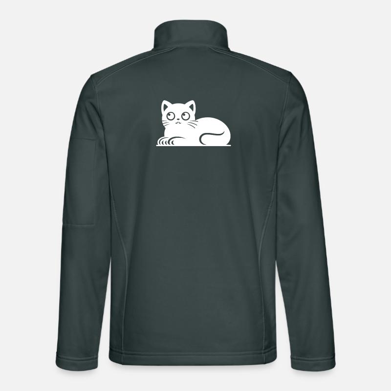 Cute Cat Cat Tattoo Style Drawing Unisex Softshell Jacket