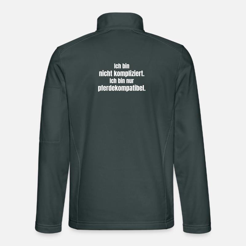 Ich bin nicht kompliziert Pferdekompatibel Unisex Softshelljacke