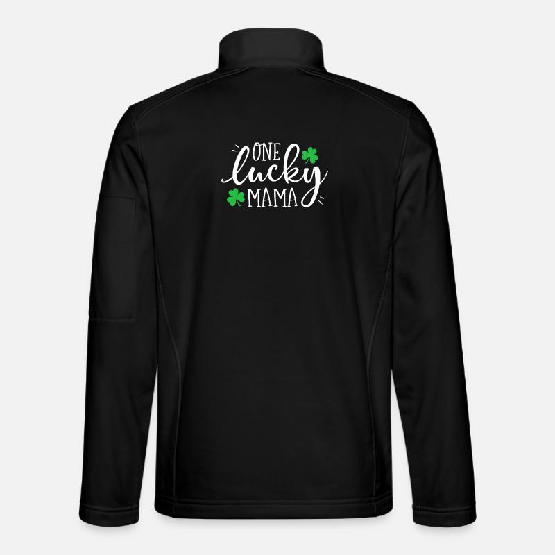 Ein Lucky Mama Clover Tee - Unisex Softshelljacke - Schwarz