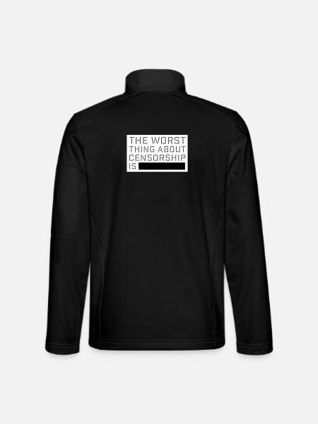 Le pire dans la censure, c’est l’ironie amusante - Veste en tissu softshell Unisexe - noir - Dos