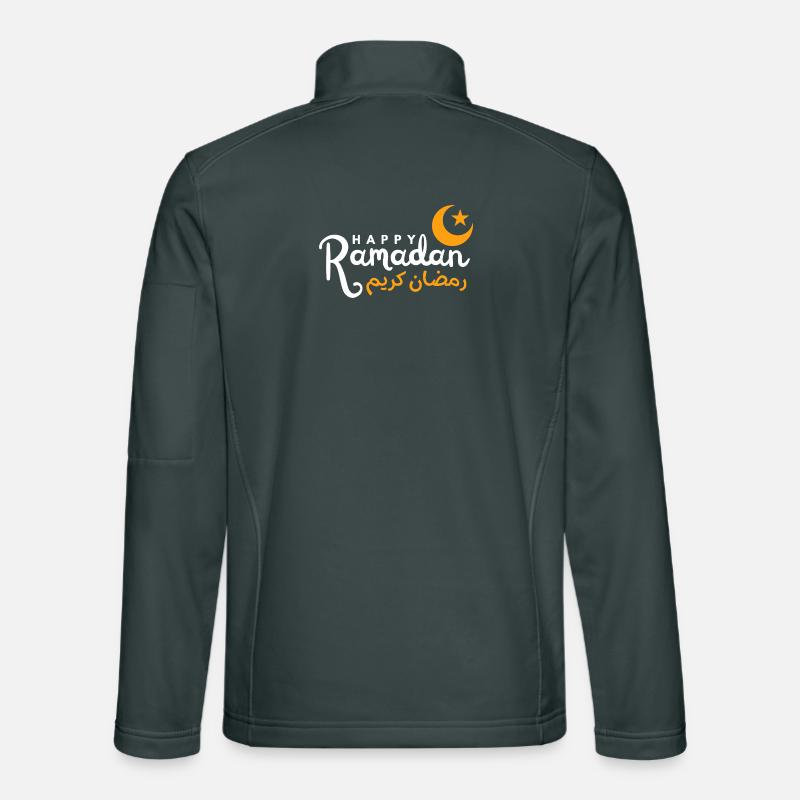 Ramadan-Nacht-Halbmond-Skript Unisex Softshelljacke