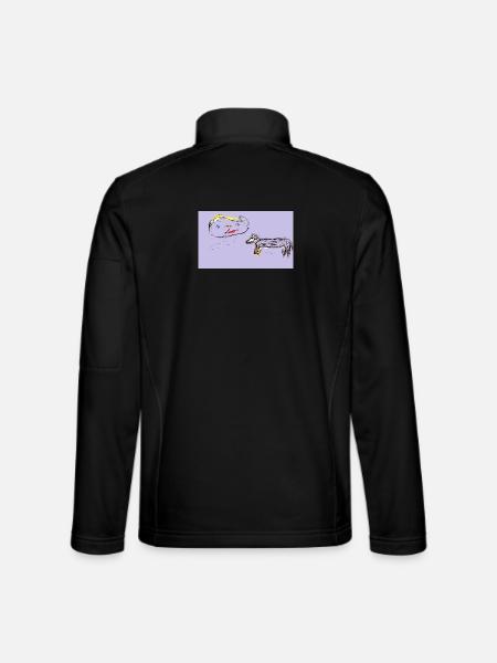 La place était vide, pourtant le chien refusait de partir - Veste en tissu softshell Unisexe - noir - Dos