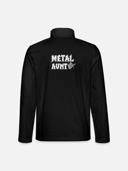 Metal Aunt Heavy Metal Gift for Aunt - Unisex Softshell Jacket - black - Back