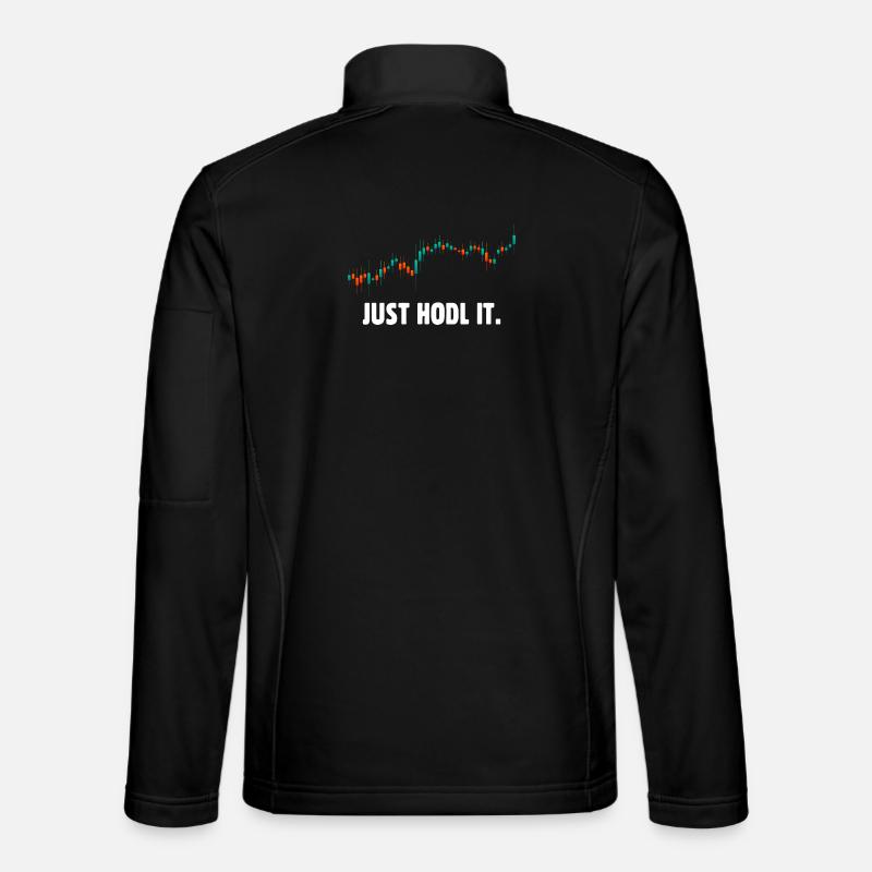 Just hold it bitcoin - Unisex Softshell Jacket - black