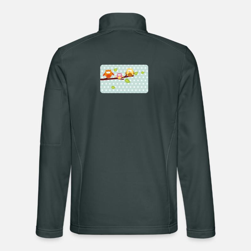 Kleine Eulen mit Sternchen mint | personalisierbar Unisex Softshelljacke