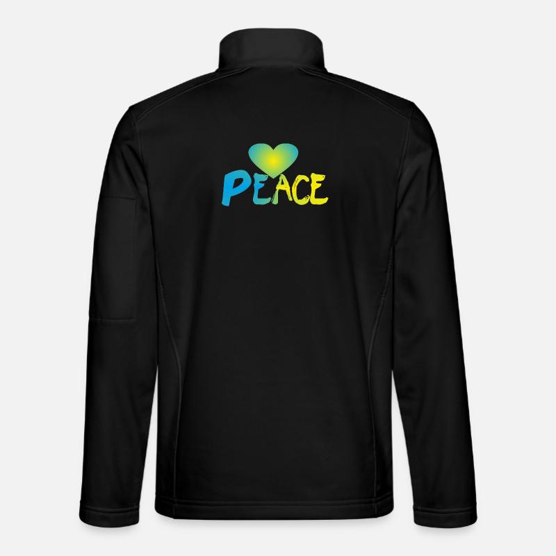 Peace Herz Frieden Friedenszeichen Unisex Softshelljacke