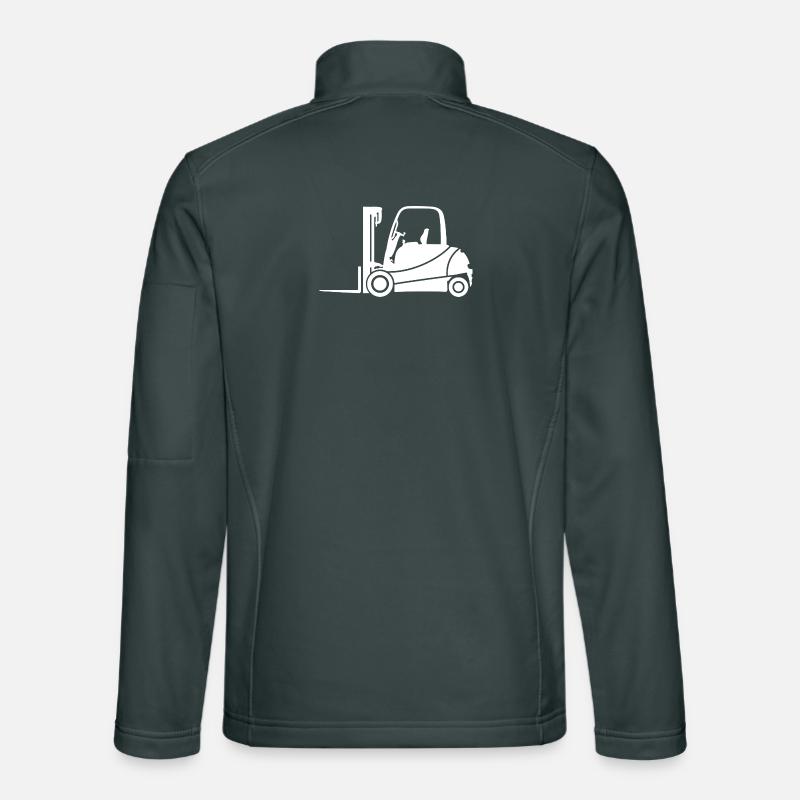 Gabelstapler Silhouette: Transport & Staplerfahrer Unisex Softshelljacke