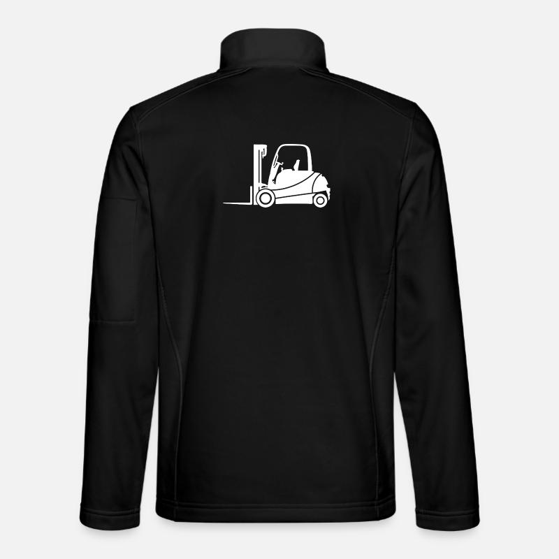 Gabelstapler Silhouette: Transport & Staplerfahrer Unisex Softshelljacke