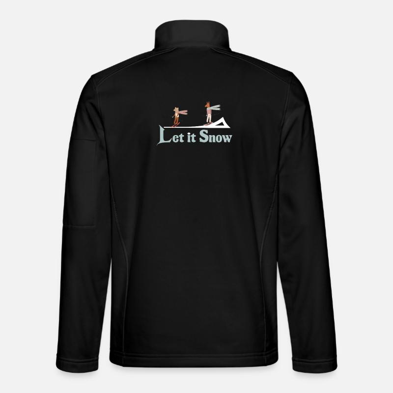 Let It Snow Winter Illustration Unisex Softshelljacke
