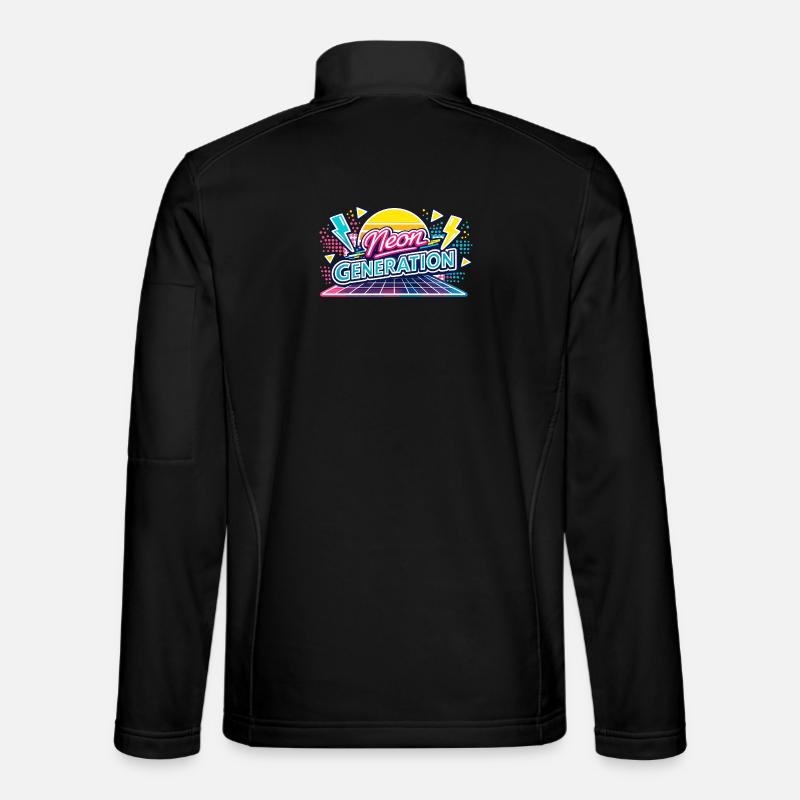 Neon Generation Retro Vibe - Unisex Softshell Jacket - black