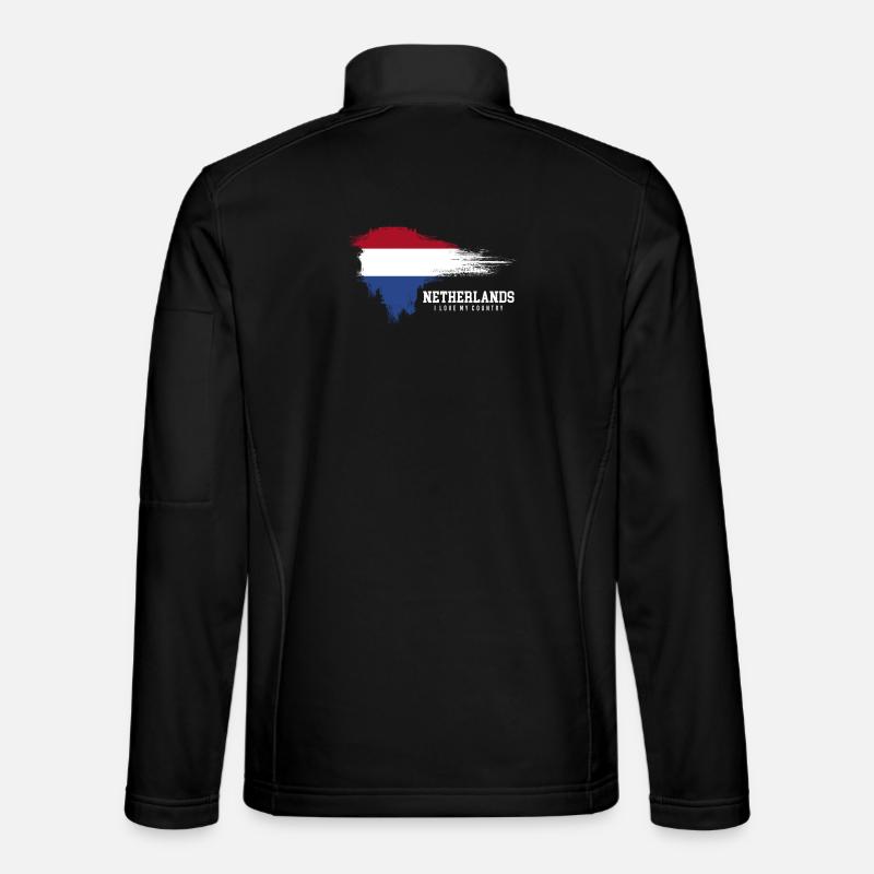 Drapeau de la Pride des Pays-Bas - Veste en tissu softshell Unisexe - noir