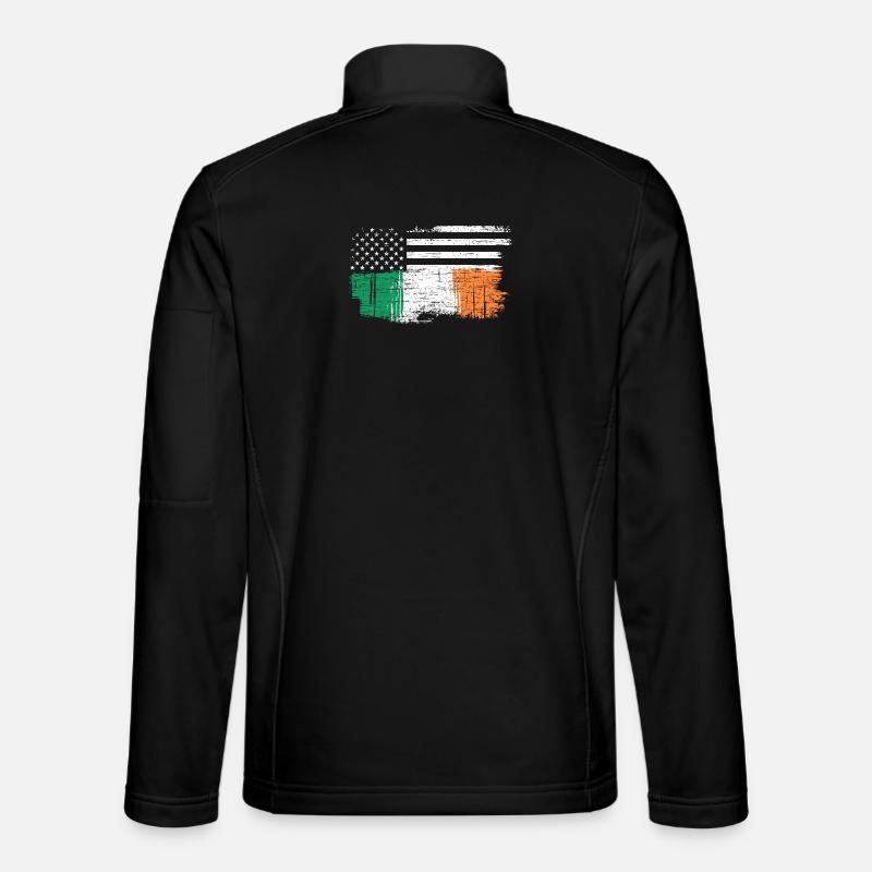 Drapeau irlandais avec étoiles - Veste en tissu softshell Unisexe - noir