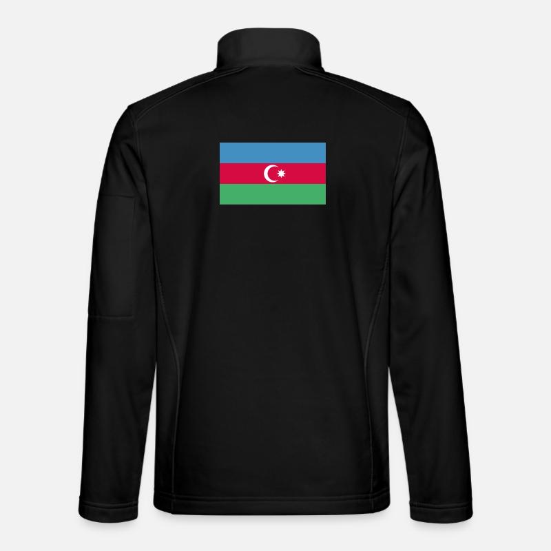 Azerbaijan flag Bayrak - Unisex Softshell Jacket - black
