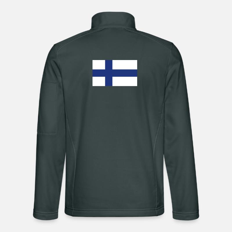 Drapeau national de la Finlande Veste en tissu softshell Unisexe