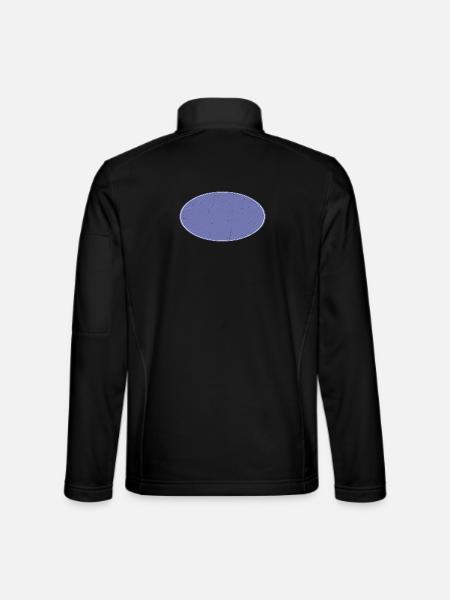 Ovaler Background Hintergrund schmutzig violett - Unisex Softshelljacke - Schwarz - Hinten