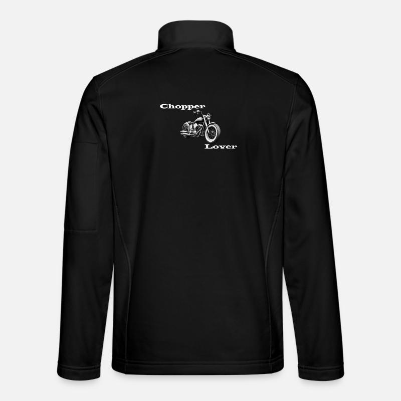 Chopper Lover blanc - Veste en tissu softshell Unisexe - noir