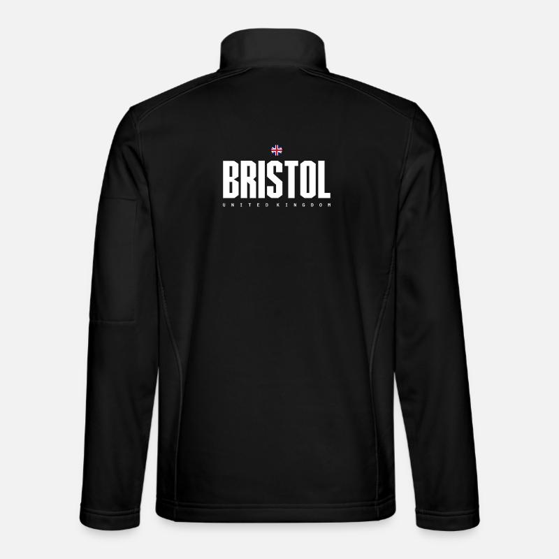 Bristol UK Block Wordmark - Unisex Softshell Jacket - black
