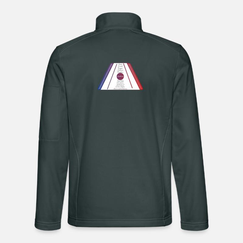 Dulcimer blue red Unisex Softshell Jacket