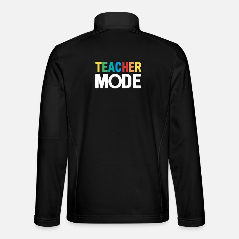 Lehrer-Design mit bunten Buchstaben - Unisex Softshelljacke - Schwarz