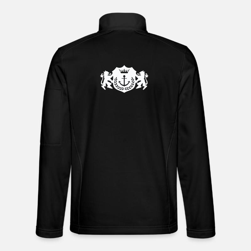 Königlicher Anker-Wappen - Unisex Softshelljacke - Schwarz