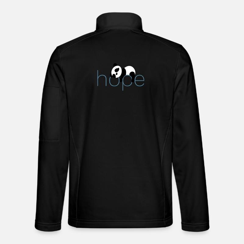 Hoffnung in Pandas - Unisex Softshelljacke - Schwarz