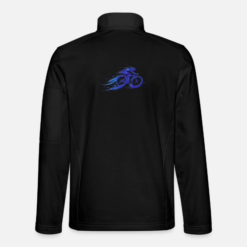 cyclist fast blue  Fahrrad - Unisex Softshelljacke - Schwarz