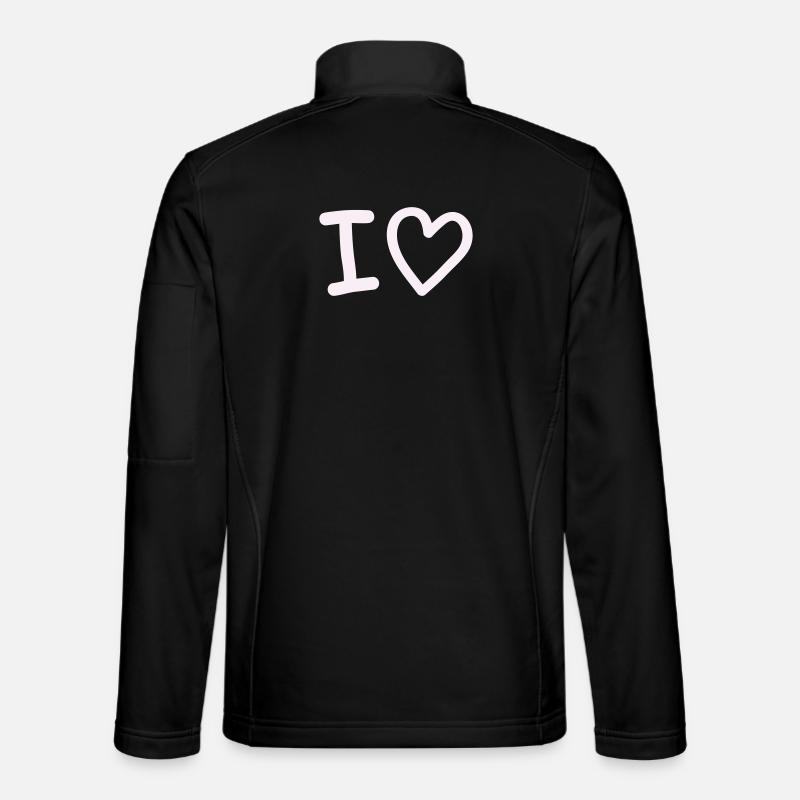 i_love - Unisex Softshelljacke - Schwarz