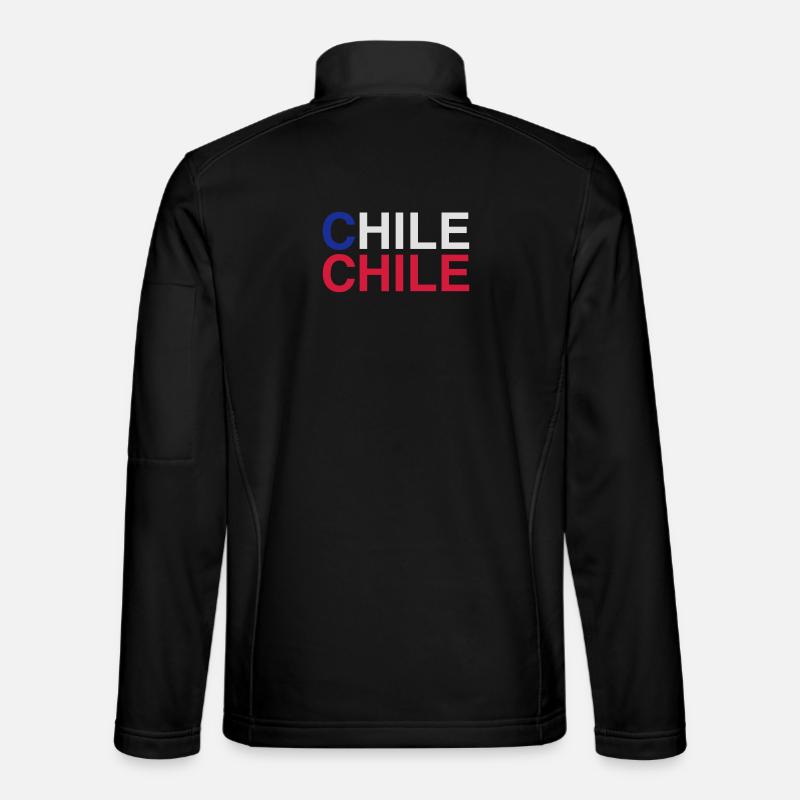 CHILE flag - Unisex Softshell Jacket - black