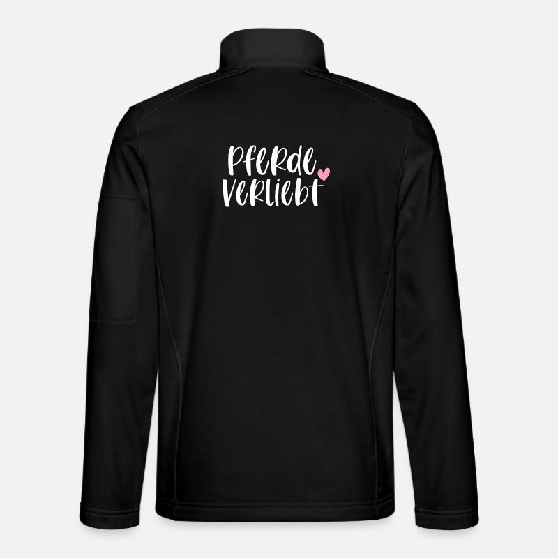 Pferde Pferdeverliebt Pferd Reiten Geschenk - Unisex Softshelljacke - Schwarz