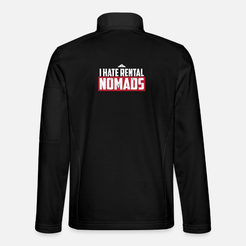 I hate rental nomads - Unisex Softshell Jacket - black