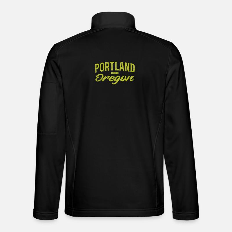 Portland Oregon Vintage Script Veste en tissu softshell Unisexe