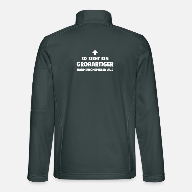 So sieht ein großartiger Badmintonspieler aus Unisex Softshelljacke