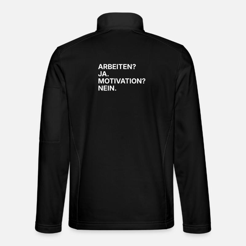 Arbeitsmotivation Kontrast - Unisex Softshelljacke - Schwarz