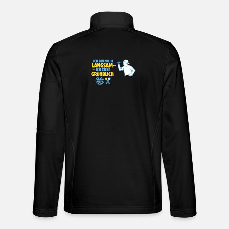 Nicht langsam – gründlich zielen - Unisex Softshelljacke - Schwarz