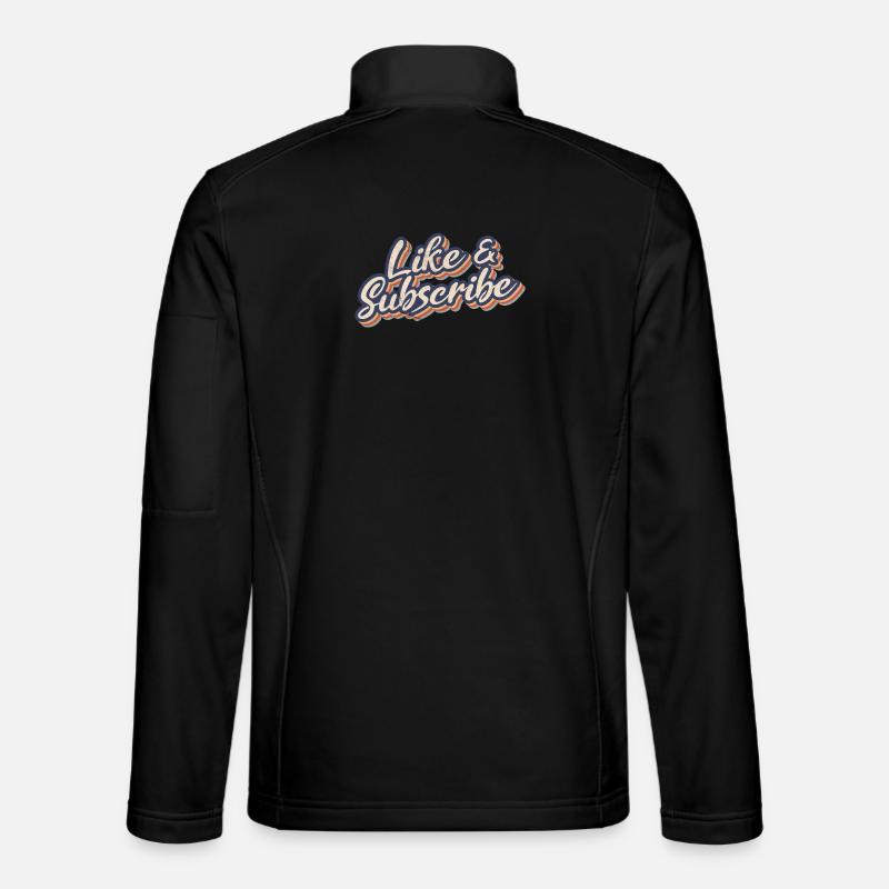 Like & Subscribe 70s Style - Unisex Softshelljacke - Schwarz