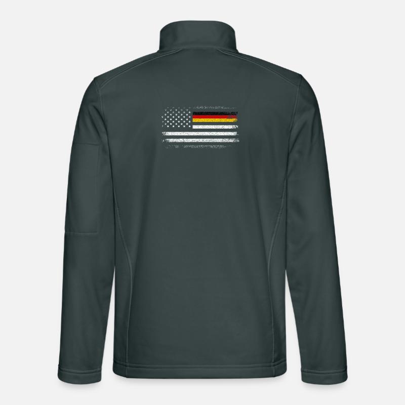Schlechte US-deutsche Flaggen-Mischung Unisex Softshelljacke