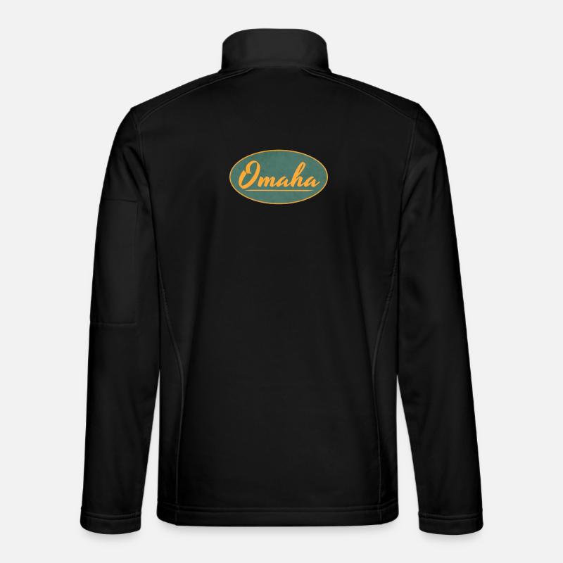 Omaha Vintage Script Emblem Unisex Softshell Jacket
