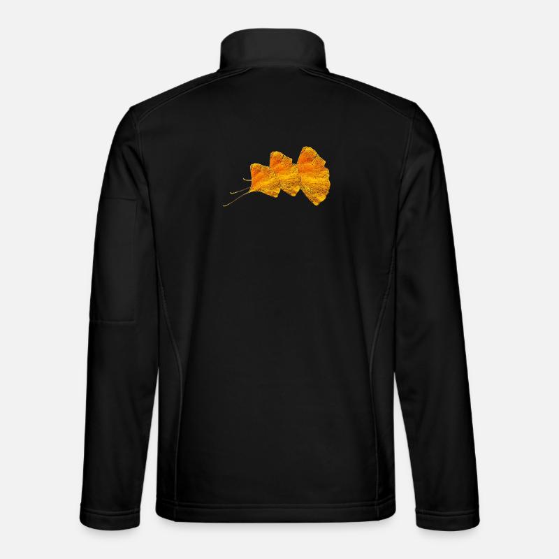 ginko blätter, blattmuster - Unisex Softshelljacke - Schwarz
